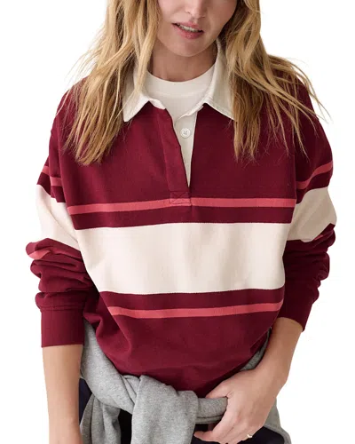 Marine Layer Cloud 9 Cotton Blend Fleece Polo Shirt In Multi