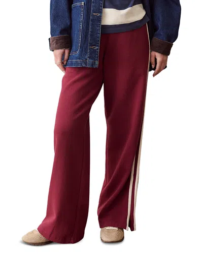 Marine Layer Cloud 9 Cotton Blend Fleece Track Pants In Cabernet