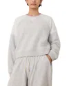 Marine Layer Cloud 9 Colorblock Crop Sweatshirt In Heather Grey