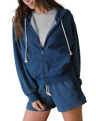 Marine Layer Cloud 9 Fleece Full Zip Sweatshirt In Blue