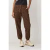 Marine Layer Cloud 9 Fleece Leopard Print Sweatpants In Brown