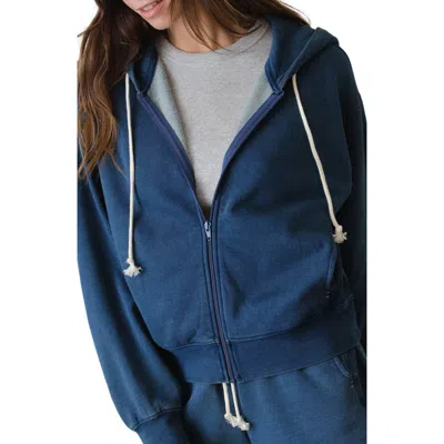 Marine Layer Cloud 9 Fleece Full Zip Sweatshirt In Blue