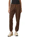 Marine Layer Cloud 9 Fleece Leopard Print Sweatpants In Brown