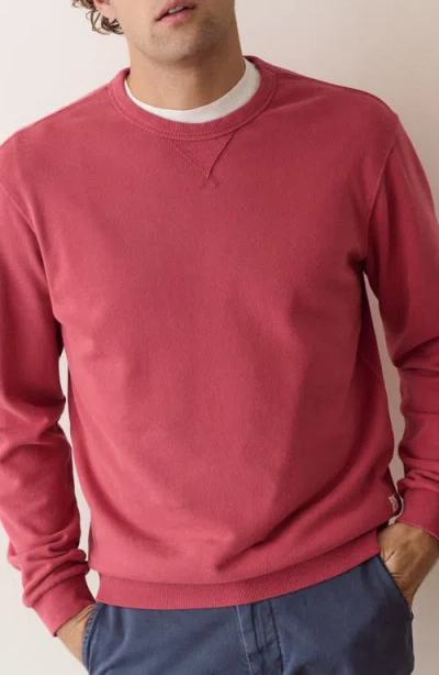 Marine Layer Cloud 9 Relaxed Terry Sweatshirt In Red