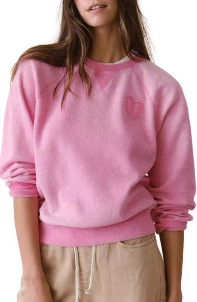Marine Layer Cloud 9 Reversible Cotton Blend Sweatshirt In Pink