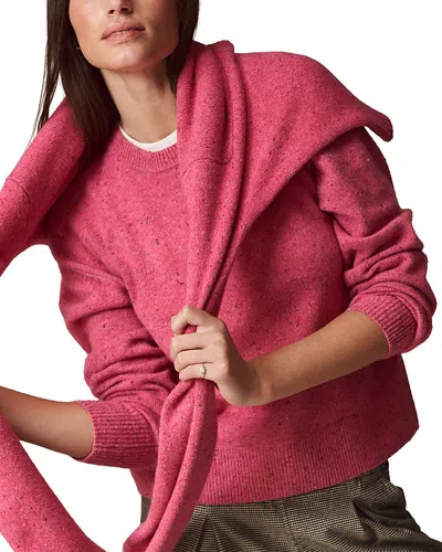 Marine Layer Coastal Merino Wool Crewneck Sweater In Pink