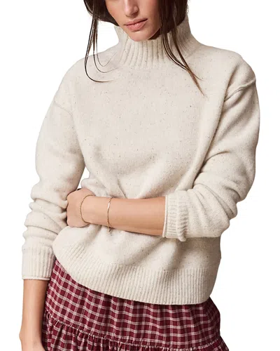Marine Layer Coastal Merino Wool Turtleneck Sweater In Metallic