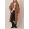 Marine Layer Colette Longline Coat In Camel