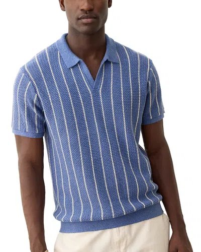 Marine Layer Conrad Polo Sweater In Blue
