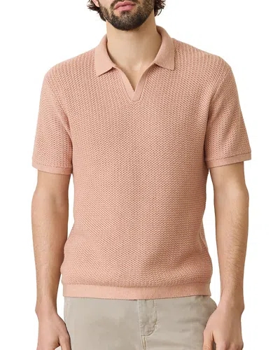 Marine Layer Conrad Polo Sweater In Raw Earth
