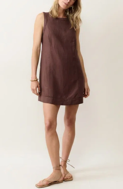 Marine Layer Cora Linen Blend Minidress In Multi
