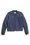 Shop Marine Layer Corbet Quilted Bomber Jacket In Navy