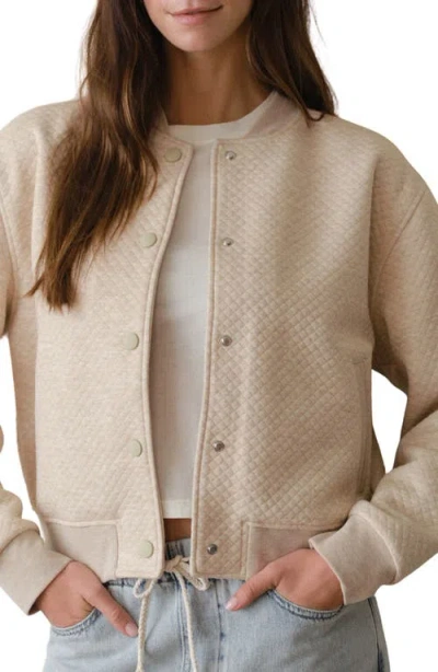 Marine Layer Corbet Quilted Bomber Jacket In Neutral