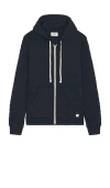 Marine Layer Afternoon Front Zip Hoodie In Navy