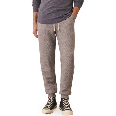 Marine Layer Corbet Quilted Joggers In Brown