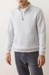 Marine Layer Corbet Quilted Quarter Zip Sweatshirt In White