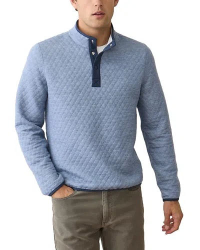 Marine Layer Corbet Quilted Reversible Pullover In Blue