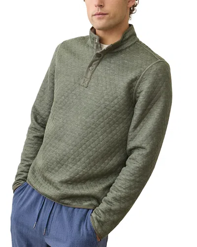 Marine Layer Corbet Quilted Reversible Pullover In Green