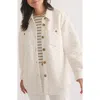 Marine Layer Corbet Quilted Shirt Jacket In Oatmeal