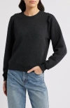 Marine Layer Corbet Quilted Sweatshirt In Charcoal