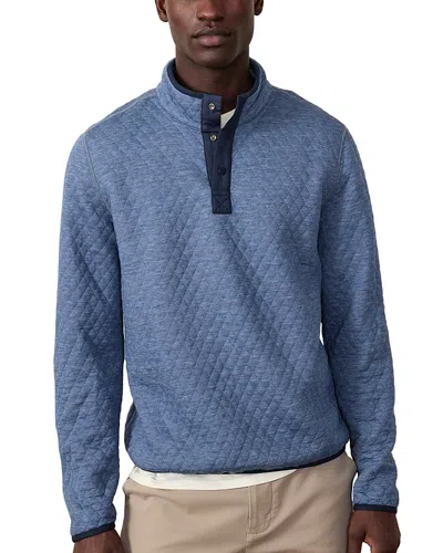 Marine Layer Corbet Reversible Pullover Sweatshirt In Slate/faded Navy