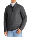 Marine Layer Corbet Reversible Quilted Pullover In Charcoal
