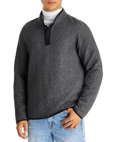 Marine Layer Corbet Reversible Quilted Pullover In Charcoal
