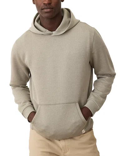Marine Layer Corbet Ribbed Hoodie In Brown