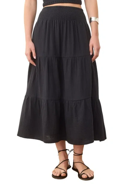 Marine Layer Corinne Double Cloth Cotton Maxi Skirt
