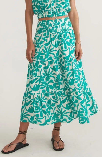 MARINE LAYER MARINE LAYER CORINNE FLORAL DOUBLE CLOTH MAXI SKIRT