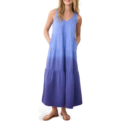 Marine Layer Corinne Sleeveless Double Cloth Cotton Maxi Dress