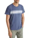 MARINE LAYER COTTON TEXTURED CHEST STRIPE TEE