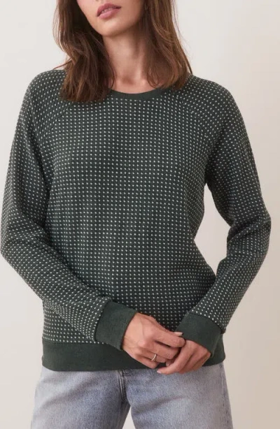 Marine Layer Daisy Textured Stitch Sweater In Green