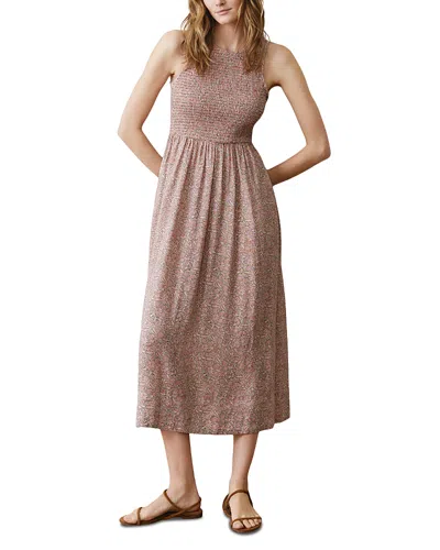 Marine Layer Darcy Floral Smock Midi Dress In Pink