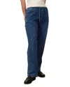 Marine Layer Denim Drawstring Pants In Medium Wash