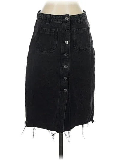 Pre-owned Marine Layer Denim Skirt In Black