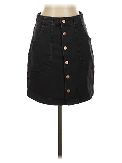 Pre-owned Marine Layer Denim Skirt In Black