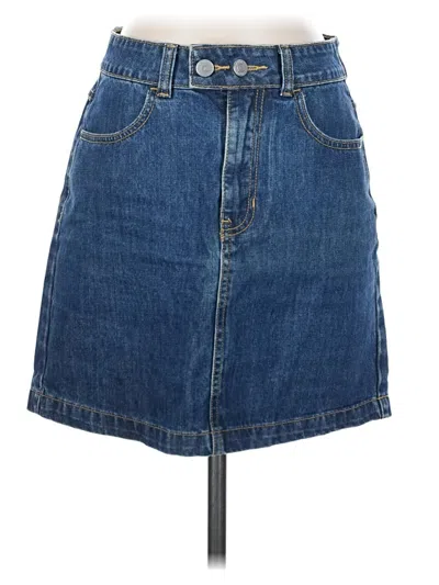 Pre-owned Marine Layer Denim Skirt In Blue