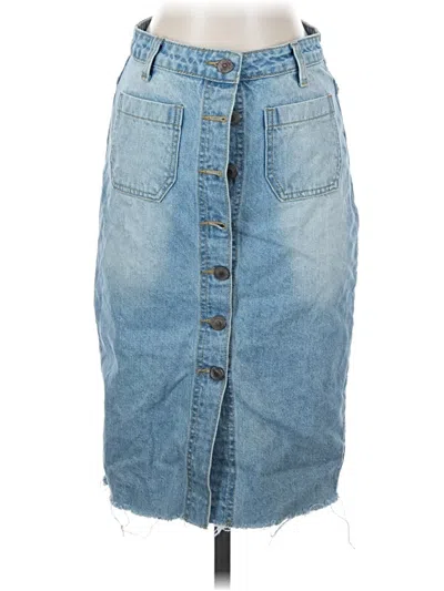 Pre-owned Marine Layer Denim Skirt In Blue