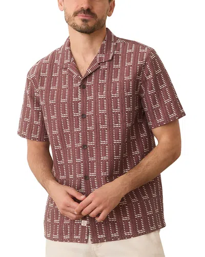 Marine Layer Dobby Resort Camp Shirt In Withered Rose