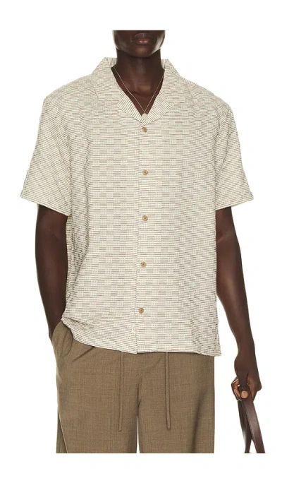 Marine Layer Dobby Resort Shirt In White