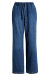 Marine Layer Denim Drawstring Pants In Medium Wash