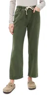 Marine Layer Drawstring Pants Olive In Green