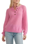 MARINE LAYER MARINE LAYER DREAM YARN HALF PLACKET SWEATER