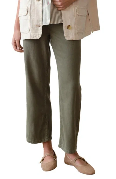 Marine Layer Ella Straight Leg Drawstring Pants In Green