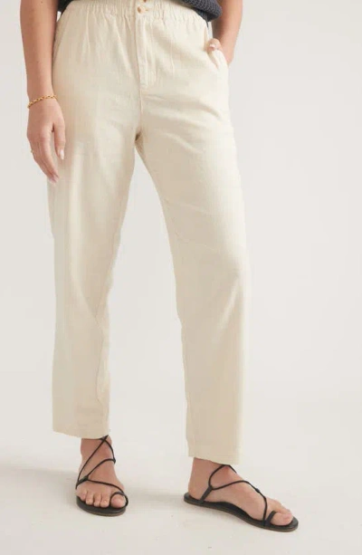 Marine Layer Elle Relaxed Crop Trousers In Fog