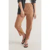 Marine Layer Elle Relaxed Crop Pants In Toasted Coconut