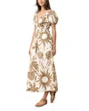 Marine Layer Emery Poplin Midi Dress In Multi
