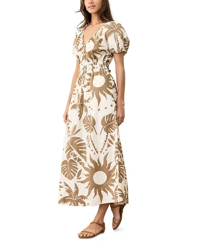Marine Layer Emery Poplin Midi Dress In Multi