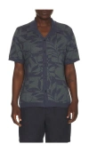 Marine Layer Ethan Sweater Button Down Shirt In Blue